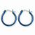Stainle Steel Blue IP plated 19mm Hoop Earrings