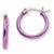 Stainle Steel Pink IP plated 15.5mm Hoop Earrings