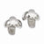 Stainle Steel Textured Polished X Post Earrings