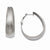 Stainle Steel Textured Oval Hoop Earrings