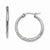 Stainle Steel 20mm Textured Hoop Earrings
