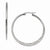 Stainle Steel 40mm Textured Hoop Earrings