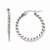 Stainle Steel 23mm Textured Hoop Earrings