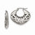 Stainle Steel 30mm Fancy Cutout Hoop Earrings