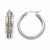 Stainle Steel 20mm Twisted Middle Hoop Earrings