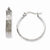 Stainle Steel Textured Hoop Earrings