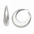 Stainle Steel Polished Hollow Half Hoop Post Earrings