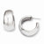Stainle Steel Polished Hollow Half Hoop Earrings