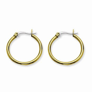 Stainle Steel Gold IP plated 26mm Hoop Earrings