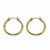 Stainle Steel Gold IP plated 26mm Hoop Earrings