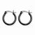 Stainle Steel Black IP plated 19mm Hoop Earrings