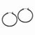 Stainle Steel Black IP plated 32mm Hoop Earrings