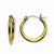 Stainle Steel Gold IP plated Tapered 19mm Hoop Earrings