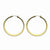 Stainle Steel Gold IP plated Tapered 43mm Hoop Earrings