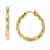 Stainle Steel Yellow IP-plated Textured Hoop Earrings