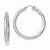 Stainle Steel Half Textured Polished Hollow Hoop Earrings