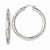 Stainle Steel Half Textured Polished Hollow Hoop Earrings