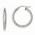 Stainle Steel Small Textured Hollow Hoop Earrings