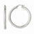 Stainle Steel Half Textured Polished Hollow Hoop Earrings
