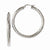Stainle Steel Half Textured Polished Hollow Hoop Earrings
