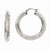 Stainle Steel Textured Hollow Hoop Earrings