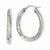 Stainle Steel Textured Hollow Oval Hoop Earrings
