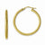 Stainle Steel Yellow IP-plated Textured Hollow Hoop Earrings