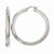 Stainle Steel Textured Knife Edge 50mm Hollow Hoop Earrings