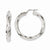 Stainle Steel Twisted Polished Hollow Hoop Earrings