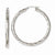 Stainle Steel Textured Polished Hollow Hoop Earrings
