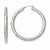 Stainle Steel Textured Hollow Hoop Earrings