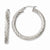 Stainle Steel Textured Hollow Hoop Earrings