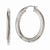 Stainle Steel Textured Hollow Oval Hoop Earrings