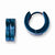 Stainle Steel Blue IP-plated Hinged Hoop Earrings