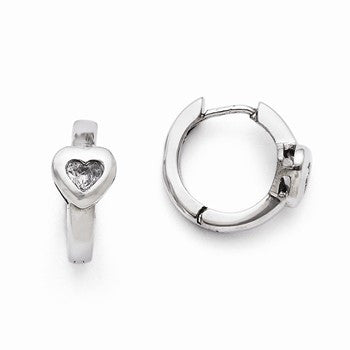 Stainle Steel CZ Hoop Earrings