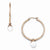 Stainle Steel Polished Rose IP-plated White Hinged Hoop Earrings