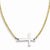 Stainless Steel Yellow Ip-Plated Chain Sideways Cross Neck Chain
