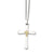 Stainless Steel Accent Diamonds Cross Necklace