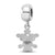 William And Mary Small Charm Dangle Bead in Sterling Silver
