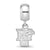 Bowling Green State University Xs Charm Dangle Bead Charm in Sterling Silver