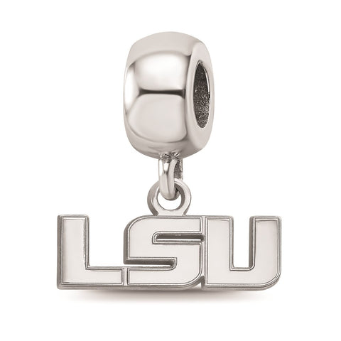 Sterling Silver LogoArt Louisiana State University Xs Dangle Bead Charm