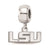 Sterling Silver LogoArt Louisiana State University Xs Dangle Bead Charm