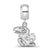 University of Kansas Small Charm Dangle Bead in Sterling Silver