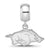 University of Arkansas Small Charm Dangle Bead Charm in Sterling Silver