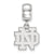 University of Notre Dame Small Charm Dangle Bead Charm Charm Bead in Sterling Silver