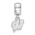 University of Wisconsin Xs Charm Dangle Bead Charm in Sterling Silver