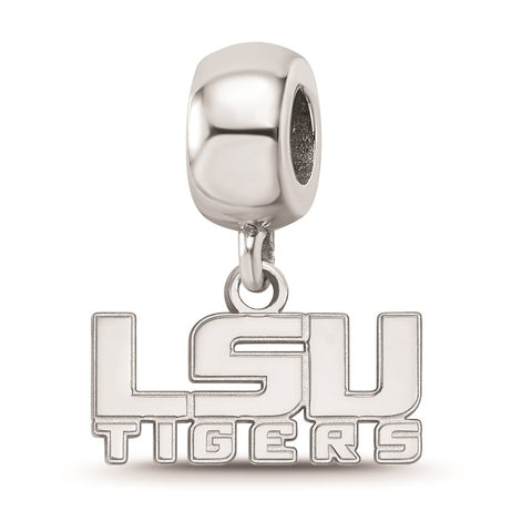 Sterling Silver LogoArt Louisiana State University Xs Dangle Bead Charm Bead