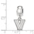 Villanova University Xs Charm Dangle Bead Charm Charm Bead in Sterling Silver