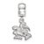 University of Miami Small Charm Dangle Bead in Sterling Silver