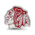 NHL Chicago Blackhawks Enameled Logo Charm Bead in Sterling Silver